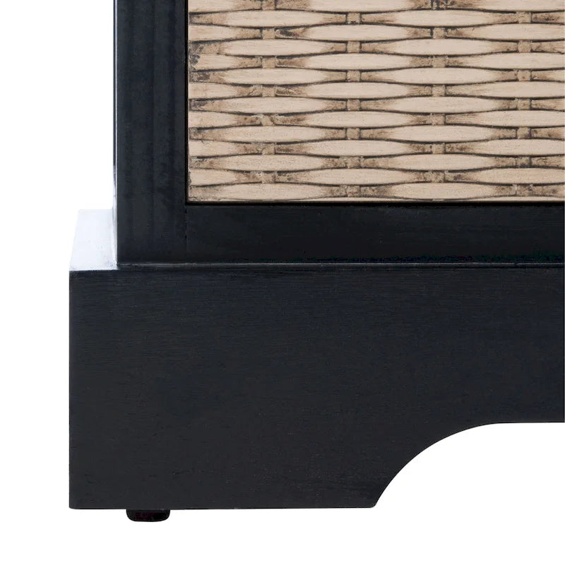 47-Inch Storage Bench Cushion Top 3 Wicker Basket Drawers Farmhouse Entryway