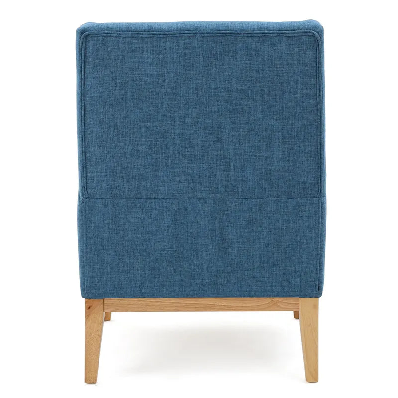 Poltrona decorativa imbottita moderna stile metà secolo, gambe in legno di betulla, multicolore