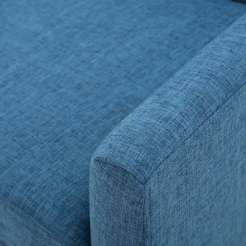 Poltrona decorativa imbottita moderna stile metà secolo, gambe in legno di betulla, multicolore