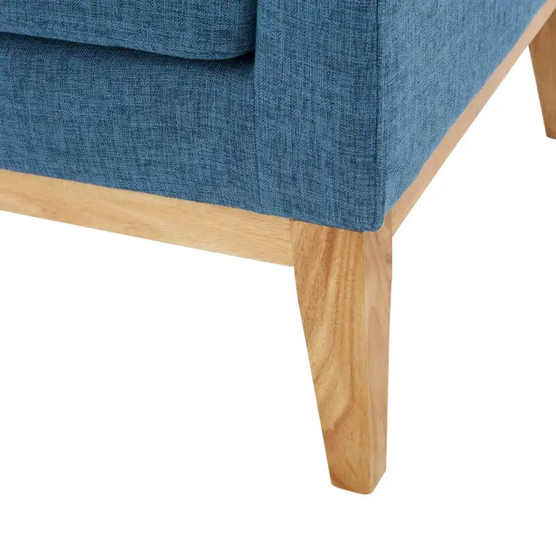 Gepolsterter Mid-Century-Akzentsessel mit Beinen aus Birkenholz, mehrfarbig