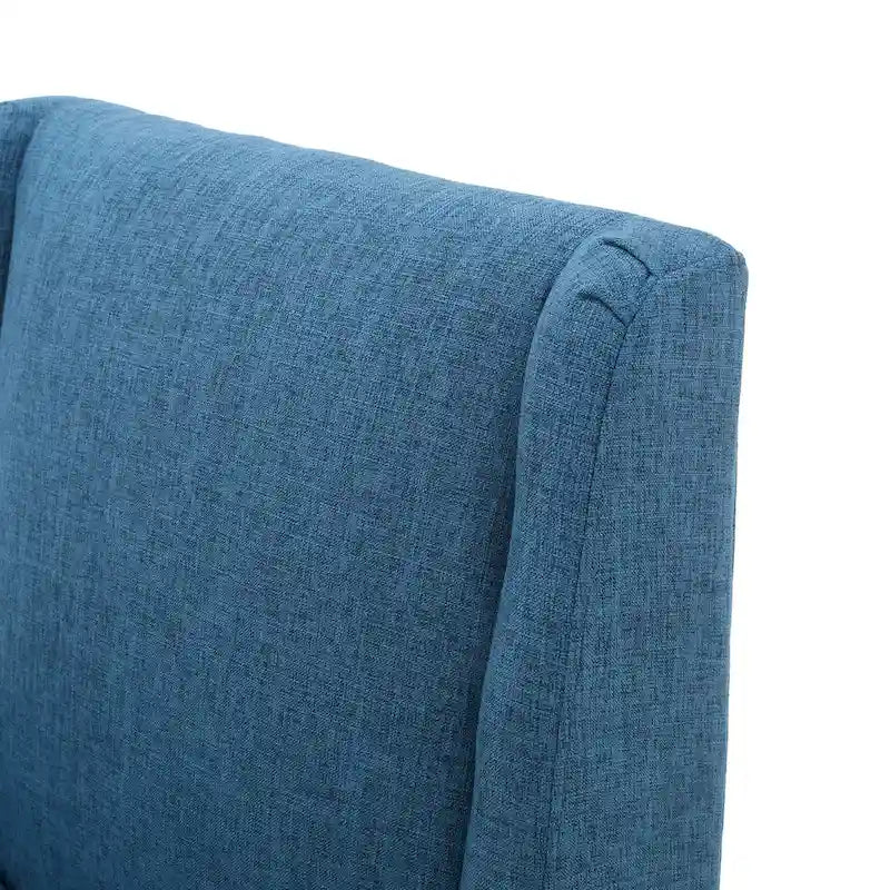 Gepolsterter Mid-Century-Akzentsessel mit Beinen aus Birkenholz, mehrfarbig