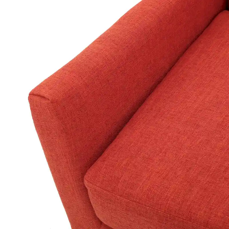 Gepolsterter Mid-Century-Akzentsessel mit Beinen aus Birkenholz, mehrfarbig