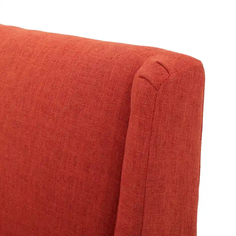 Gepolsterter Mid-Century-Akzentsessel mit Beinen aus Birkenholz, mehrfarbig