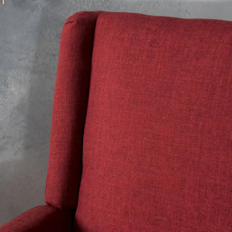 Gepolsterter Mid-Century-Akzentsessel mit Beinen aus Birkenholz, mehrfarbig