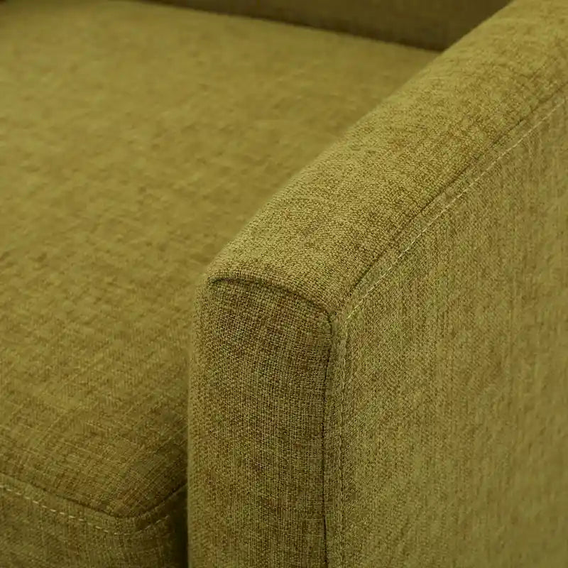 Gepolsterter Mid-Century-Akzentsessel mit Beinen aus Birkenholz, mehrfarbig