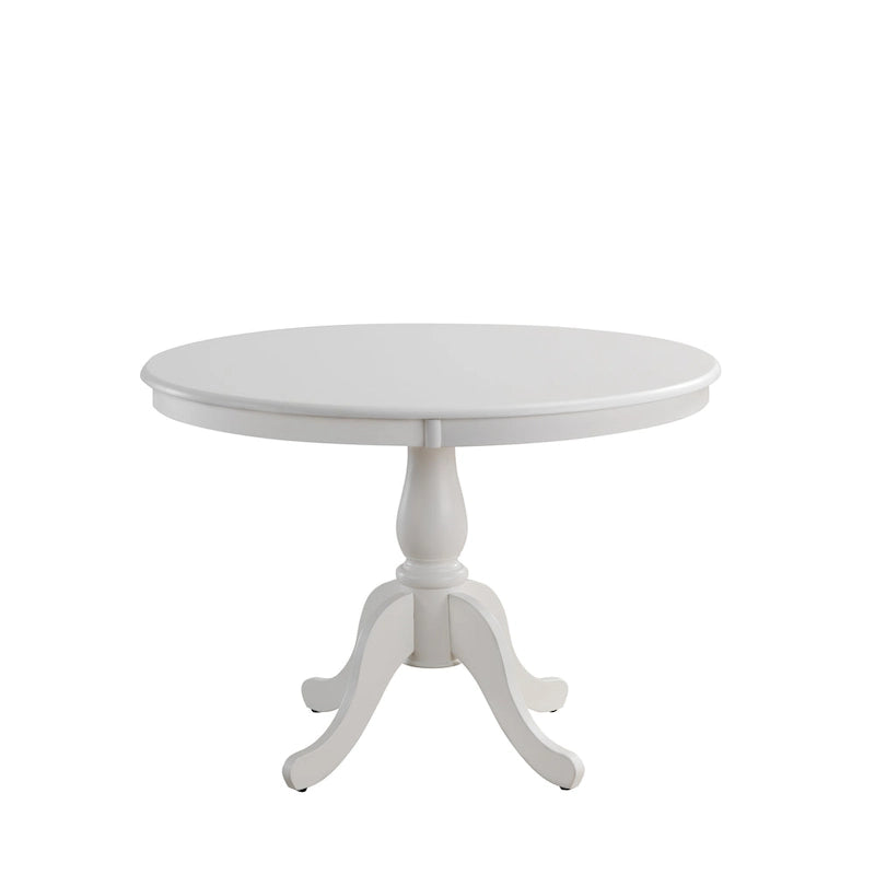Round Pedestal Dining Table Antique Finish Wood MDF Espresso Black White