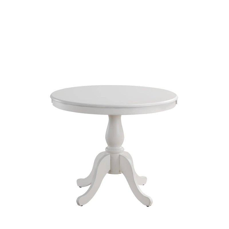 Round Pedestal Dining Table Antique Finish Wood MDF Espresso Black White