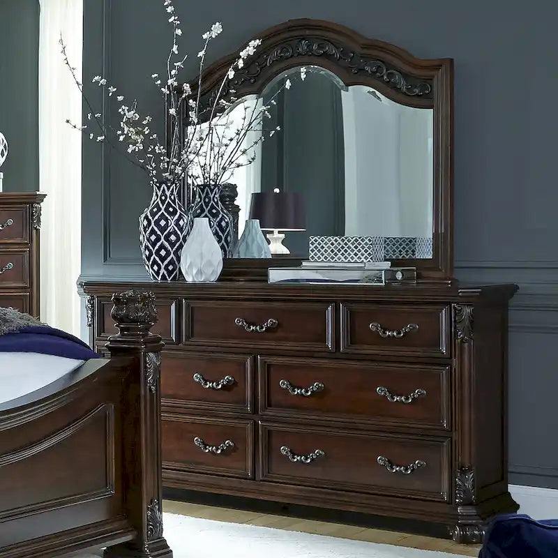 Messina Estates Cognac Dresser & Mirror