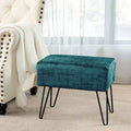 Velvet Upholstered Ottoman Footrest Hairpin Metal Legs Multi-Color 15 Options