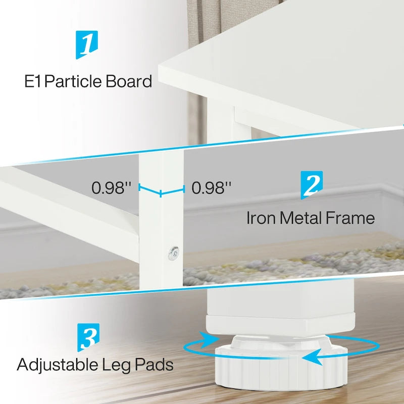 78-Inch Two-Person Industrial Desk 2 Drawers CPU Shelf S-Hooks Rustic Brown