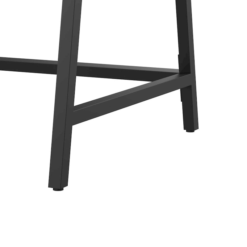 Industrial 54W Writing Desk 2 Drawers Open Storage Metal Legs