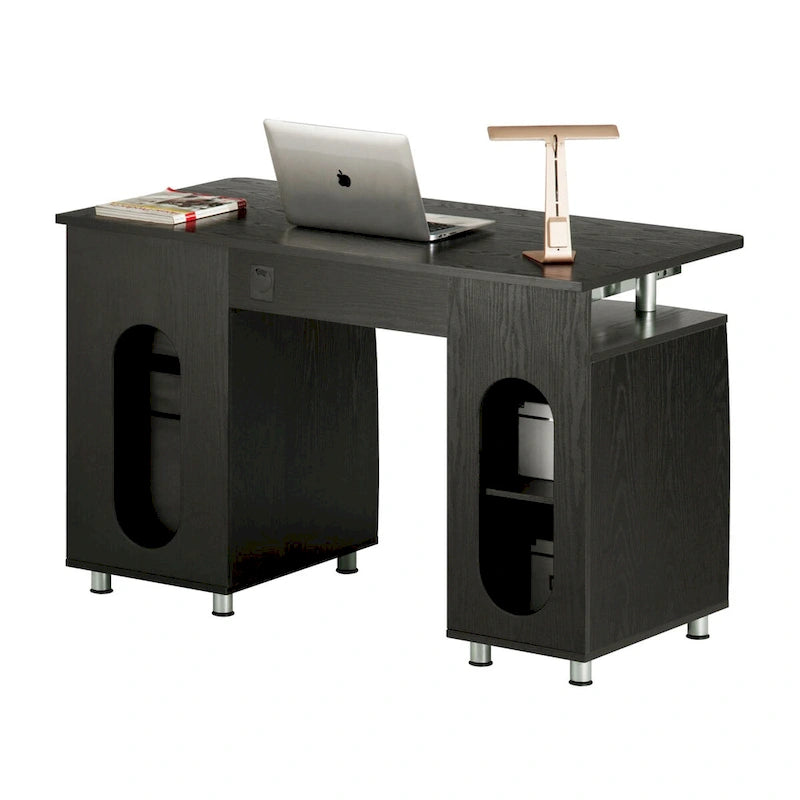 Computer Desk 3-Drawer Filing Cabinet CPU Cabinet Pull-Out Keyboard Tray MDF