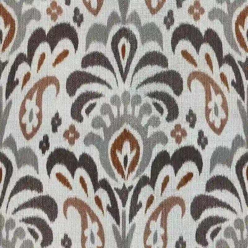Mid-Century Modern Patterned Accent Armchair Sinuous Spring Espresso Wood Legs